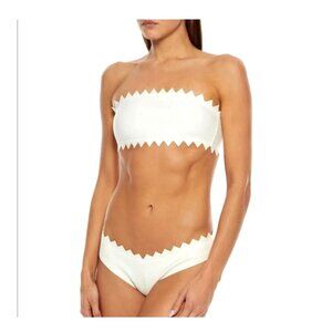 Onia Wilma Scuba Bikini Top & Bottom XS White With Tags $239